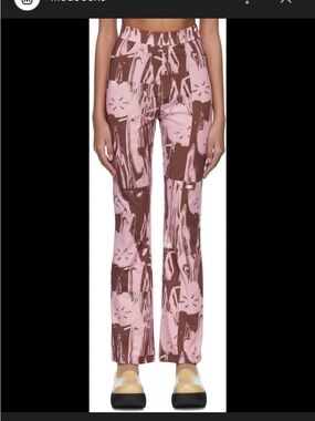 Theopen Product Pink Patterned Lounge Pants